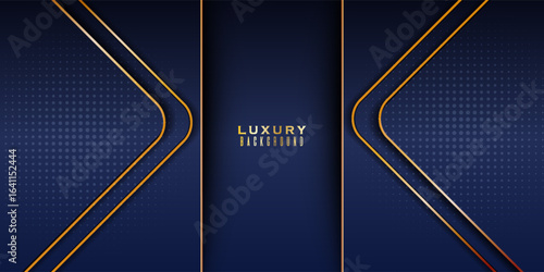 luxurious dark navy blue with overlap layer background. elegant modern background. eps vector