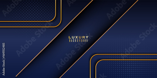 luxurious dark navy blue with overlap layer background. elegant modern background. eps vector eps10