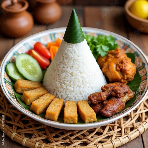 nasi tumpeng ayam