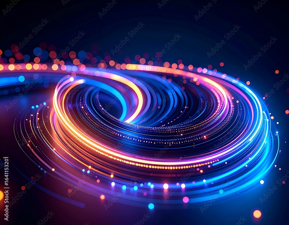 Obraz premium Abstract swirling light patterns