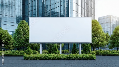 Wallpaper Mural Blank Billboard Mockup in Urban Setting with Modern Architecture, Ideal for Advertising and Marketing Campaigns Torontodigital.ca
