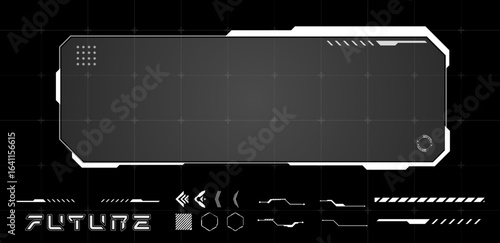 Futuristic HUD Lower Thirds and Interface Elements for Sci Fi and Cyberpunk Design