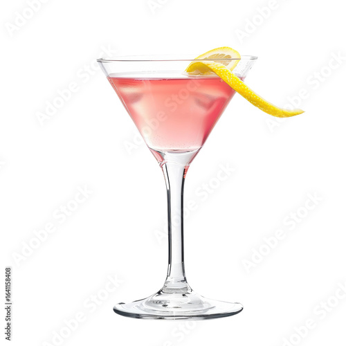 Wallpaper Mural Close up of a pink cocktail in a martini glass with lemon garnish Torontodigital.ca