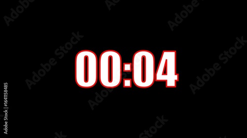 ten second countdown video animation from 10 to 0 seconds