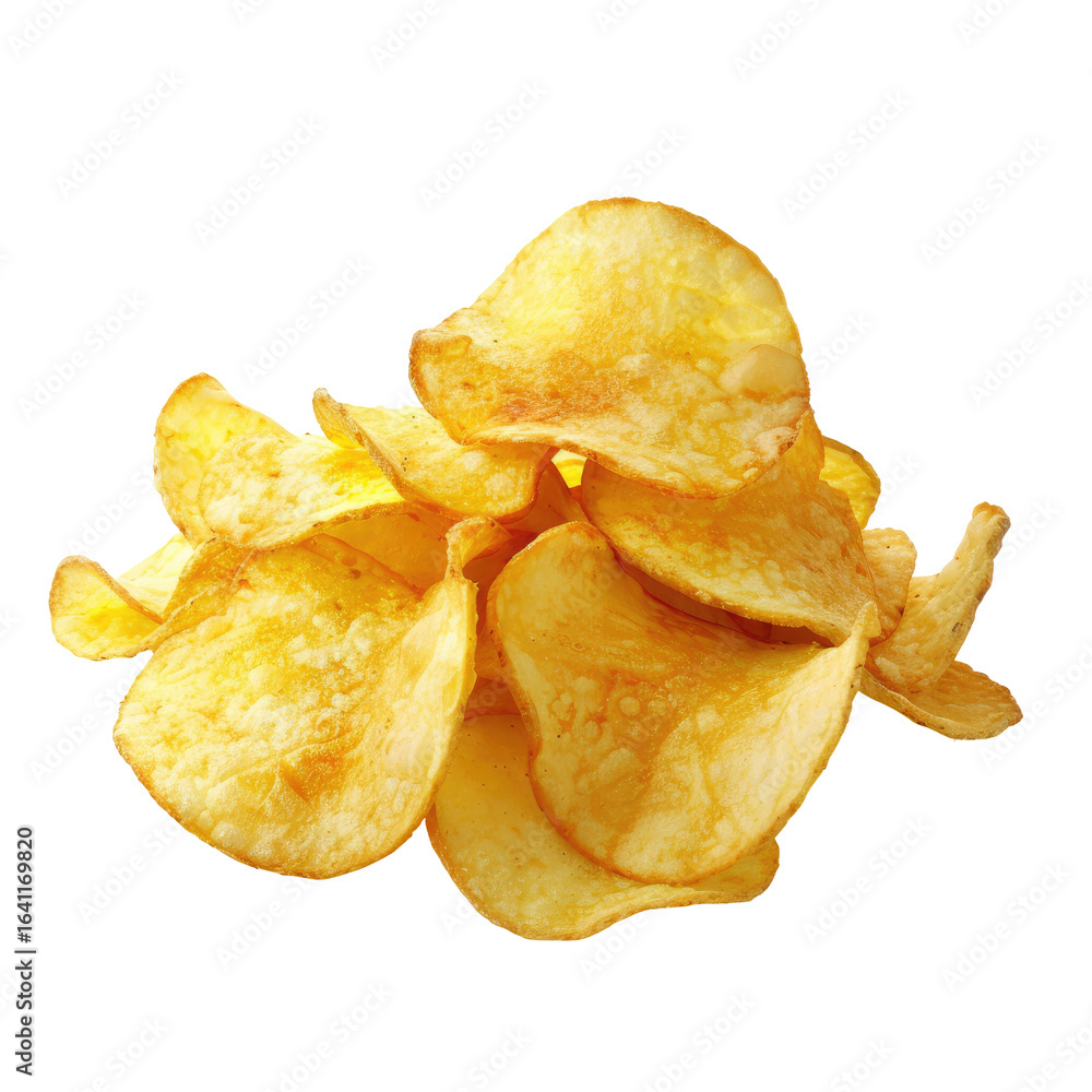 Pile of golden potato chips (1) Pile of golden potato chips (1)
