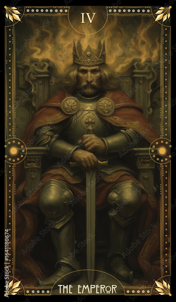 Fototapeta premium vintage vintage style deck of tarot cards. magical predictions of the future, mysterious characters. 
