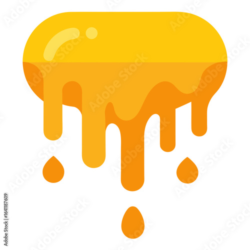 Dripping Honey Icon  Sweet Apiary Vector Illustration for Print and Digital Use