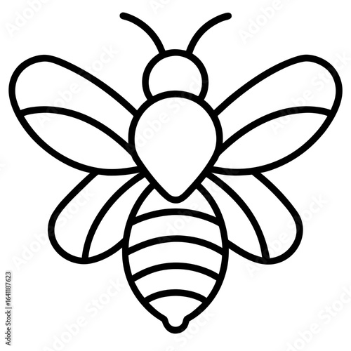 Bee Wings Icon  Sweet Apiary Vector Illustration for Print and Digital Use
