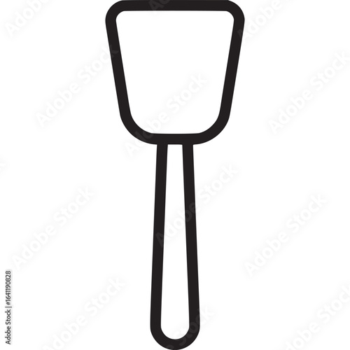 Illustration of a spatula, a kitchen utensil used for cooking and baking, isolated on white background ideal for flipping, stirring, and serving food in culinary settings
