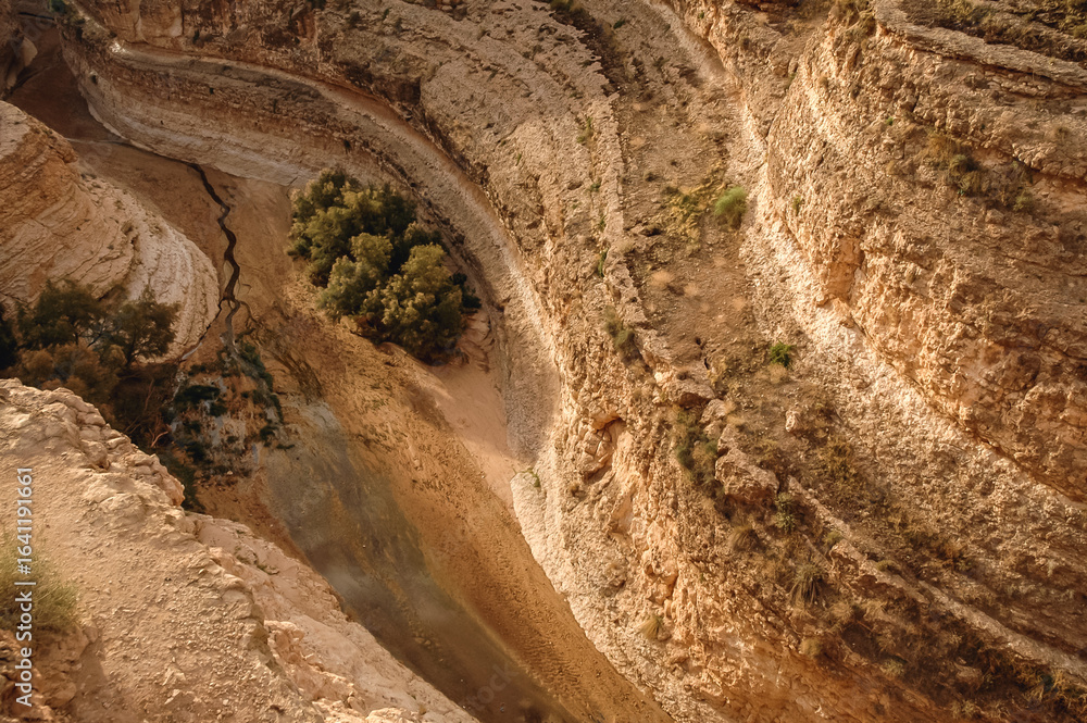 Ταπετσαρία Canyon in Mides Oasis, Tozeur Governorate in Tunisia near the border with Algeri