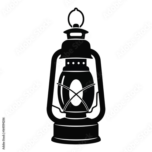 Vector art of vintage lantern isolated on white background