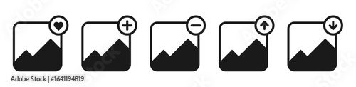 add picture, download and upload picture icons