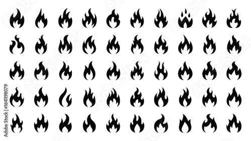 Fire flame burn hot heat danger bonfire inferno blaze wildfire flames burning fiery ignite ember 100 silhouette