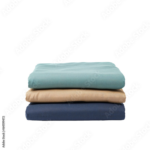 Stack of Folded Blankets, Comforting, Household Textiles, Isolated on Transparent Background
