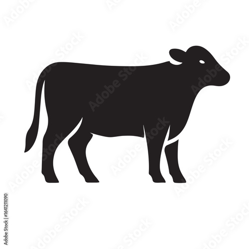 Angus cow silhouette vector illustration