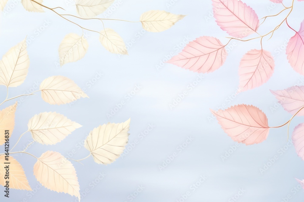 Fototapeta premium Painting of leafs backgrounds outdoors nature.