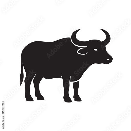 Buffalo silhouette vector illustration 