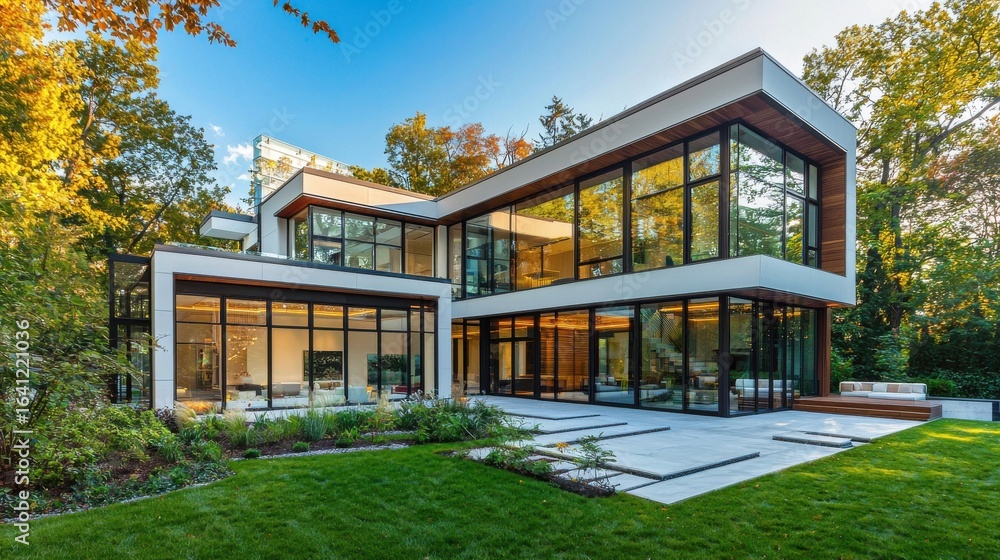 Fototapeta premium Contemporary Luxury Modern Home Exterior Design