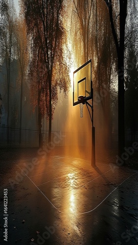 Golden Hour Basketball Court