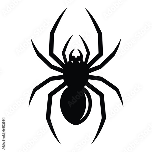 Vector art of one spider isolated on white background