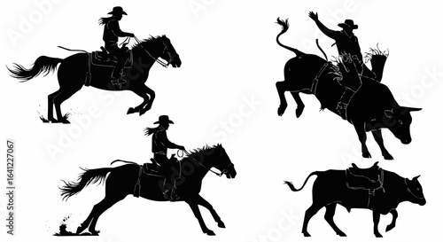 Bucking rodeo horse stock