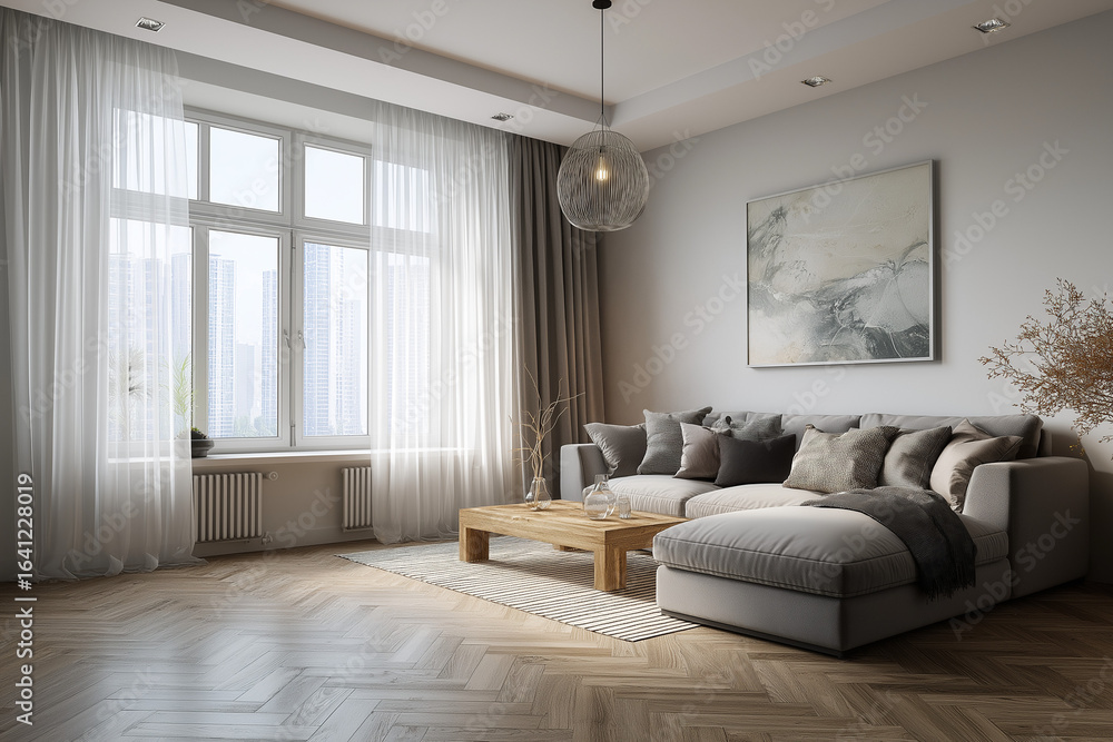 Fototapeta premium Modern Elegant Living Room Interior