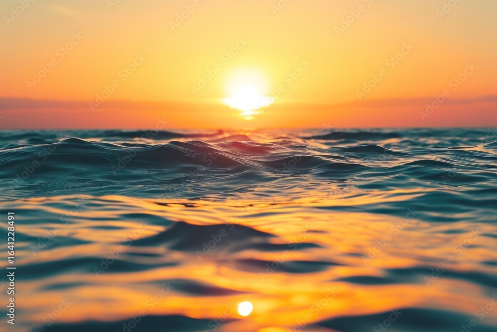 Obraz premium Photo of sunset on the sea sunlight sky backgrounds.