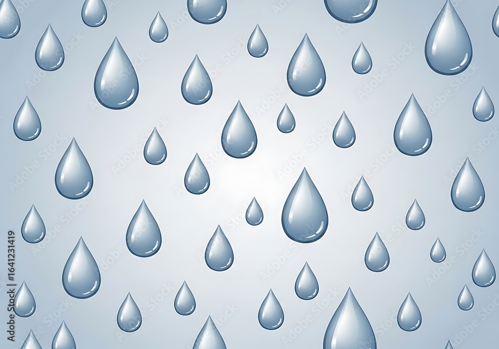 Reflections in the Rain: A Symphony of Floating Water Droplets Against Gradient Background Reflections in the Rain: A Symphony of Floating Water Droplets Against Gradient Background