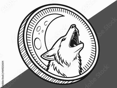 Bite Cryptocurrency Coin and Bitcoin Coin Illustration .Vector illustration of a Bite cryptocurrency coin next to a Bitcoin coin. 