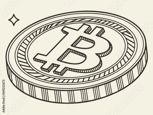 Bite Cryptocurrency Coin and Bitcoin Coin Illustration .Vector illustration of a Bite cryptocurrency coin next to a Bitcoin coin. 