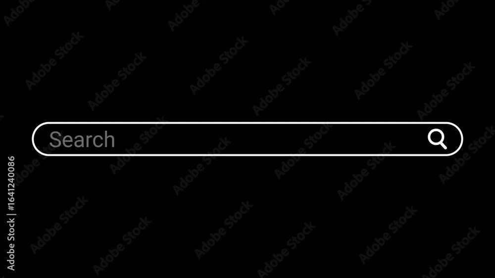 Animated search bar on a transparent background, Search engine bar ...