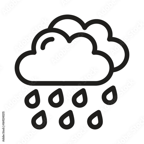 Hail Vector Outline Icon. EPS 10 File 