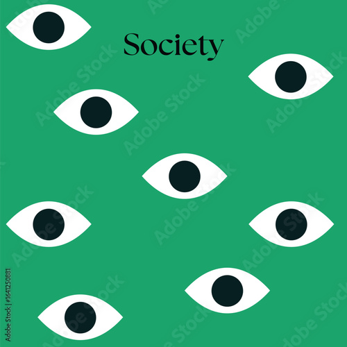 Newness enters, turns heads, and then fades into the ordinary. Society. People Vector. Talk. people's eyes on you.