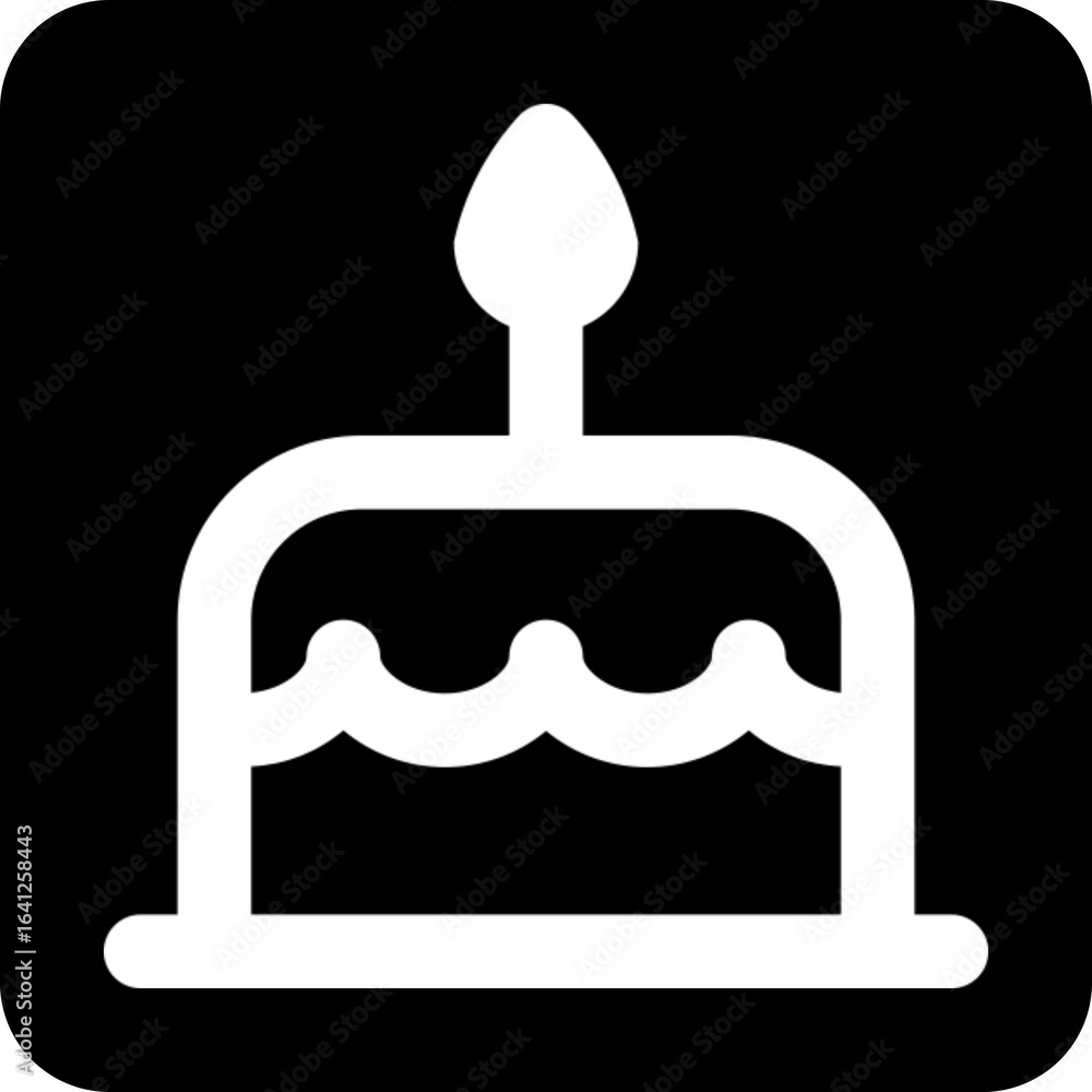 Colorful birthday cake celebration icon Colorful birthday cake celebration icon