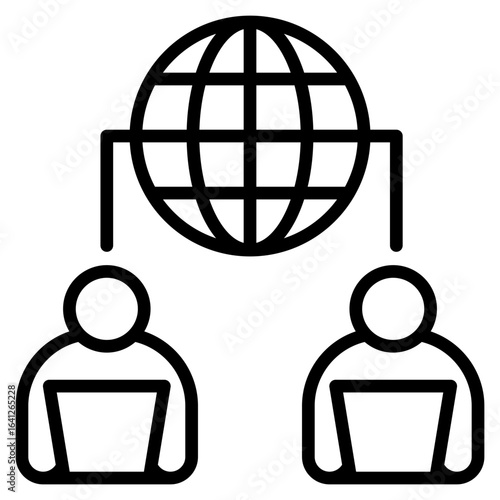 Network Connections line icon