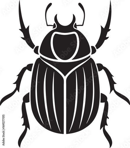 Stylized scarab beetle vector graphic