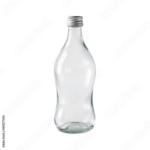 Wallpaper Mural Elegant clear glass bottle with reflective metal cap minimalist studio composition presenting Torontodigital.ca
