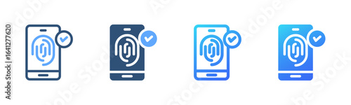 Fingerprint icon sheet multi style collection