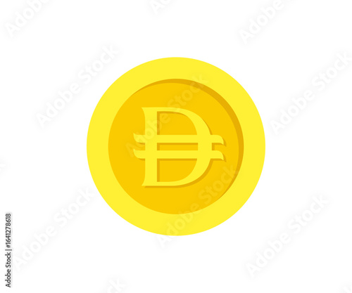 UAE Dirham coin symbol. UAE currency symbol vector design and illustration.
