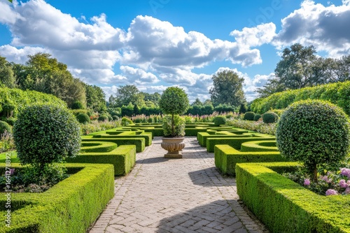 Beautiful Topiary Maze in Formal Garden Perfect for Landscaping Ideas
