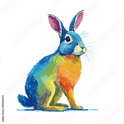 Illustration vectorielle de lapin