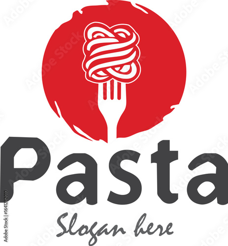 Pasta food logo vector design