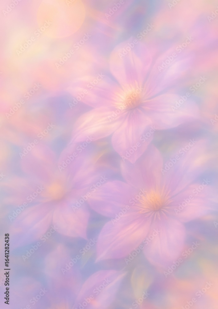 Obraz premium Dreamy pastel floral background