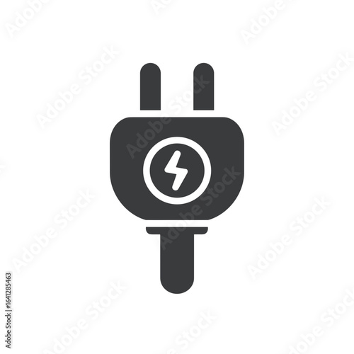 Stromstecker Symbol Sammlung Vektor Illustration Energie Stromversorgung Elektroanschluss Ladekabel Blitzzeichen Elektromobilität Ladegerät Erneuerbare Energie Technik Icon Minimalistisch Modern Desig