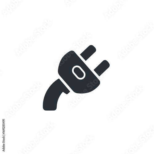 Stromstecker Symbol Sammlung Vektor Illustration Energie Stromversorgung Elektroanschluss Ladekabel Blitzzeichen Elektromobilität Ladegerät Erneuerbare Energie Technik Icon Minimalistisch Modern Desig