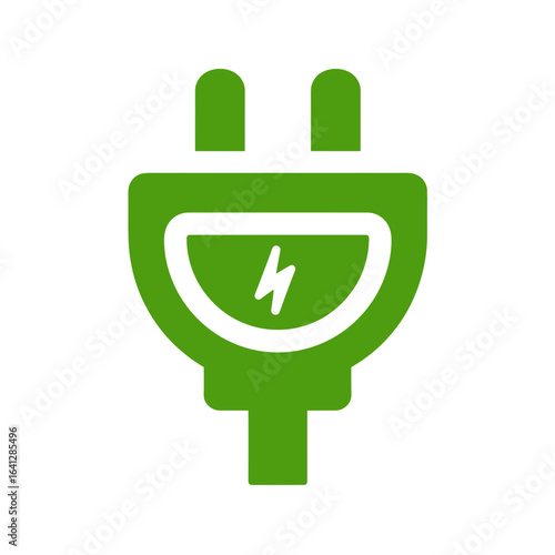 Stromstecker Symbol Sammlung Vektor Illustration Energie Stromversorgung Elektroanschluss Ladekabel Blitzzeichen Elektromobilität Ladegerät Erneuerbare Energie Technik Icon Minimalistisch Modern Desig