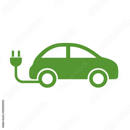 Elektroauto Symbol Laden E Auto Vektor Illustration Elektromobilität Nachhaltigkeit Umweltfreundlich Erneuerbare Energie Ladestation E Mobilität Technologie Zukunft Verkehr Auto Mit Stecker Minimalist