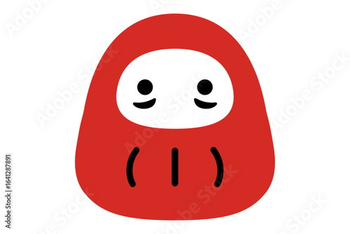 手書き風の可愛いだるまのイラスト