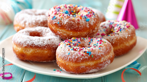 Wallpaper Mural Colorful sprinkle donuts with sugar Torontodigital.ca