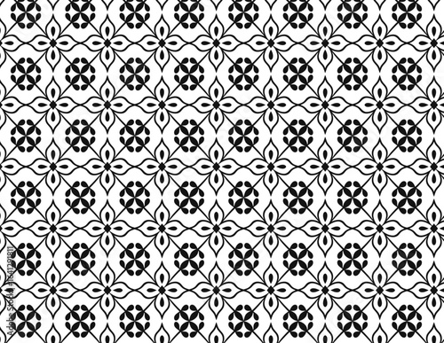 Stylized Floral Tile Pattern